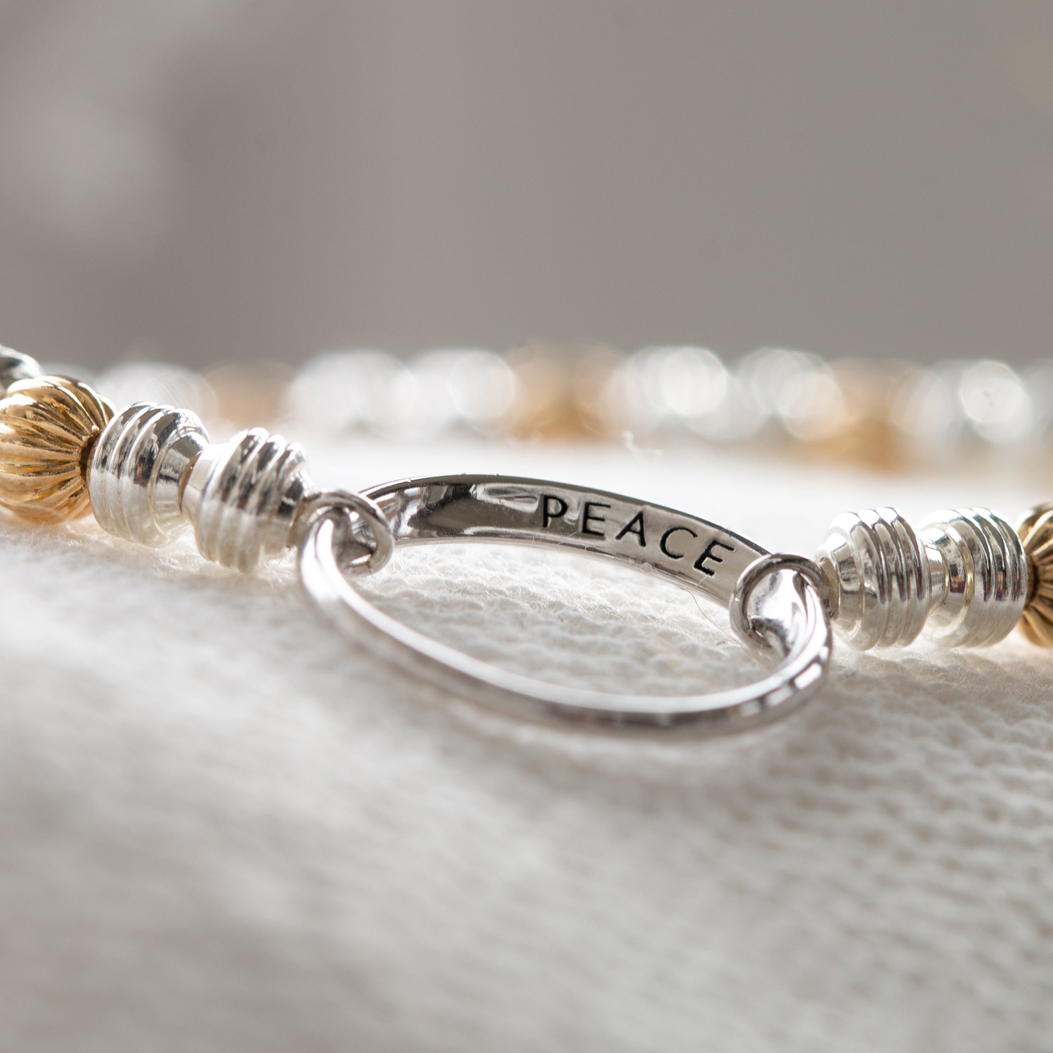 Peace Chunky Beaded Bracelet - Seek+Find