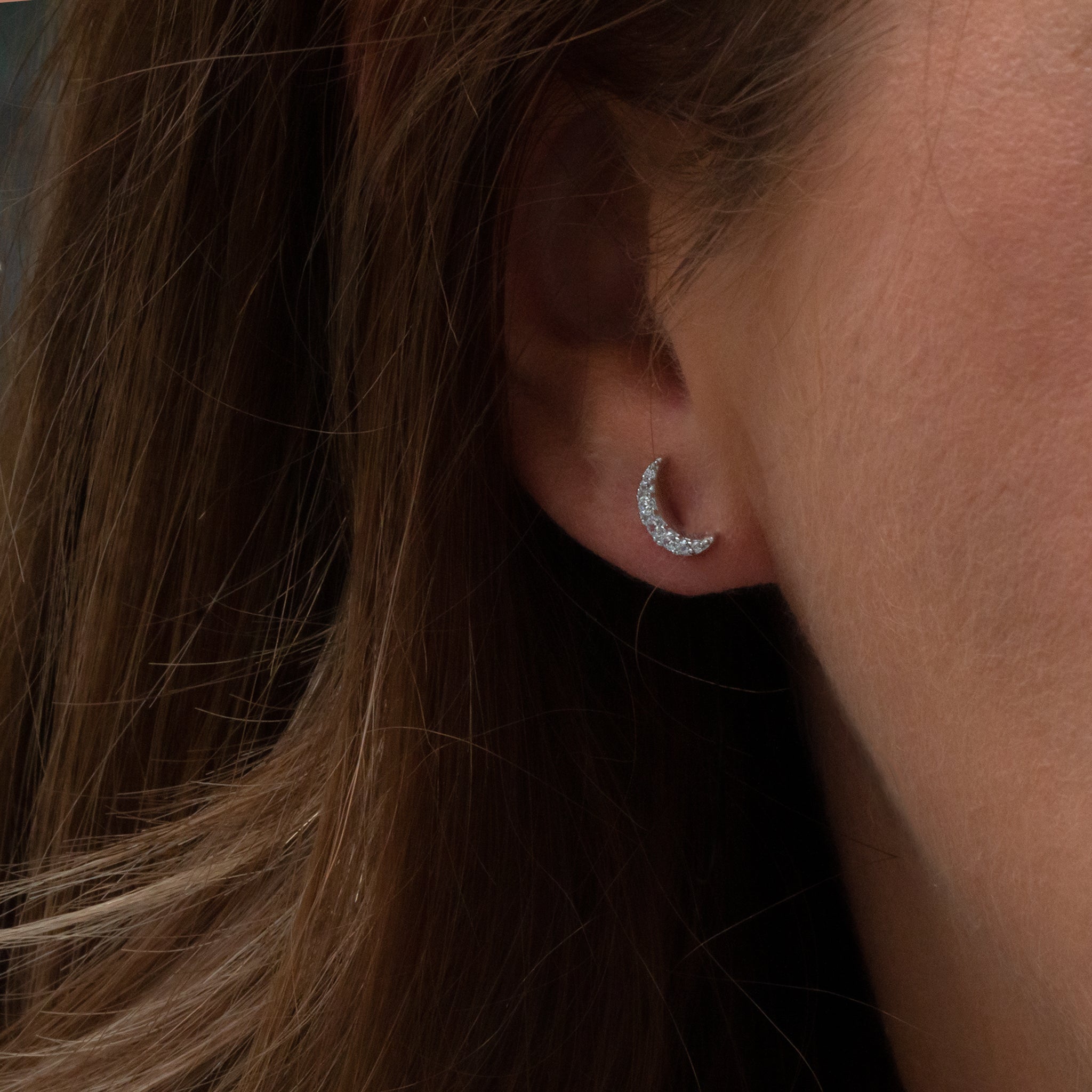Shine Moon Studs - Seek+Find