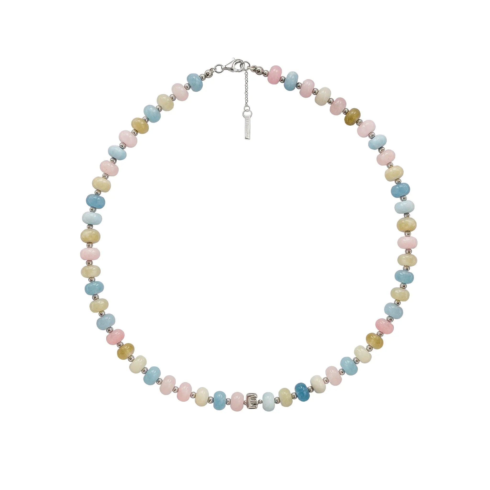 Regular Personalised Beaded Gemstone Necklace - Seek + Find