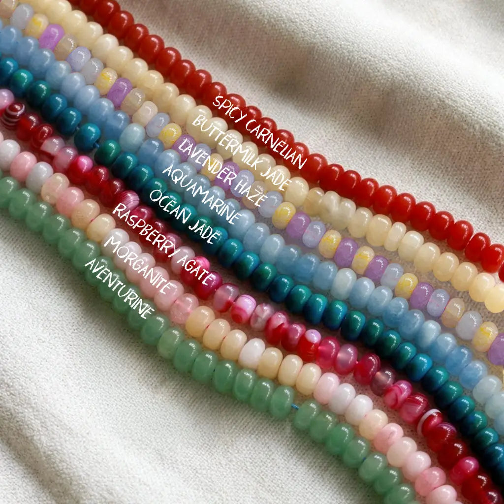 Regular Personalised Beaded Gemstone Necklace