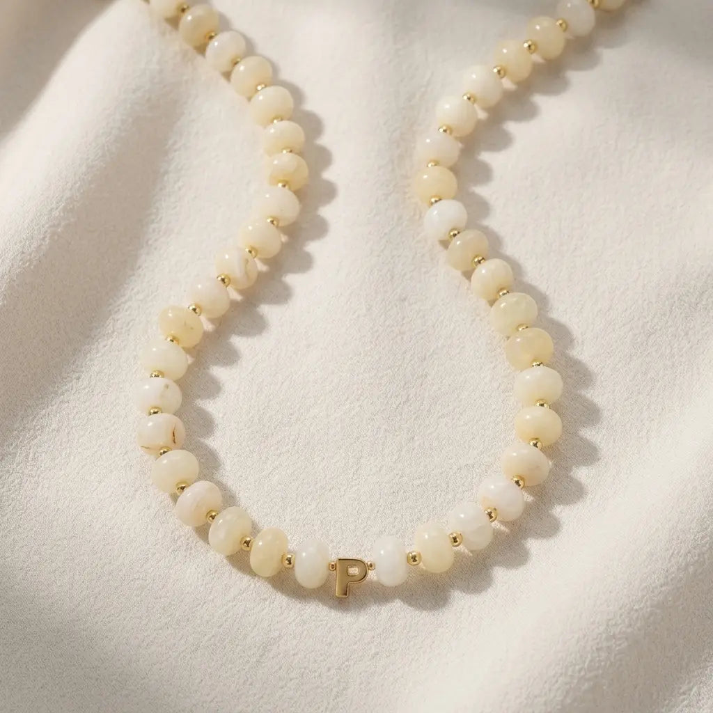 Regular Personalised Beaded Gemstone Necklace