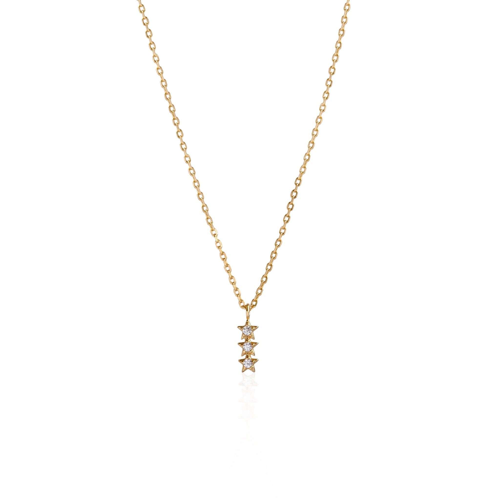 Shine Trio Star Necklace - Seek + Find