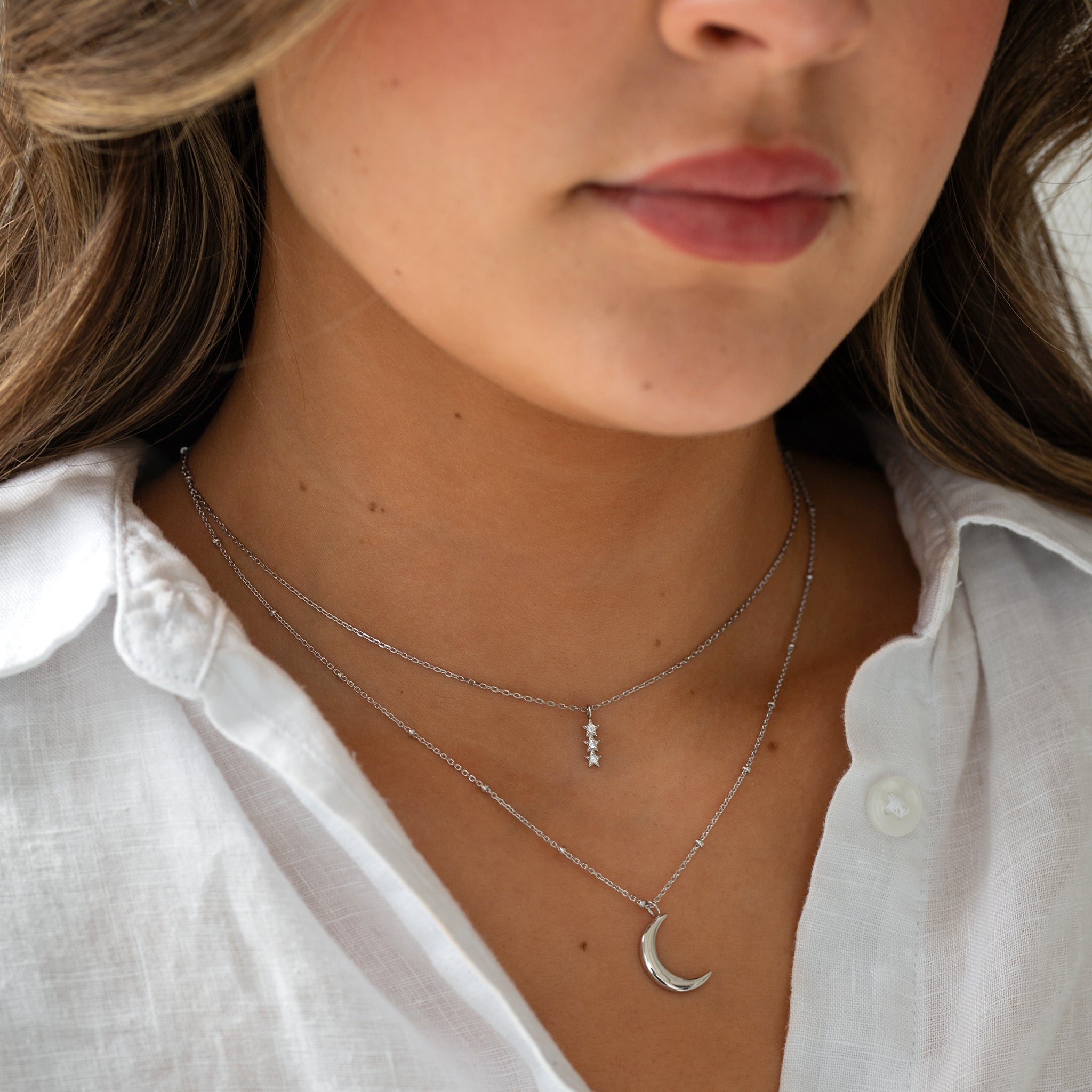 Shine Trio Star Necklace - Seek + Find