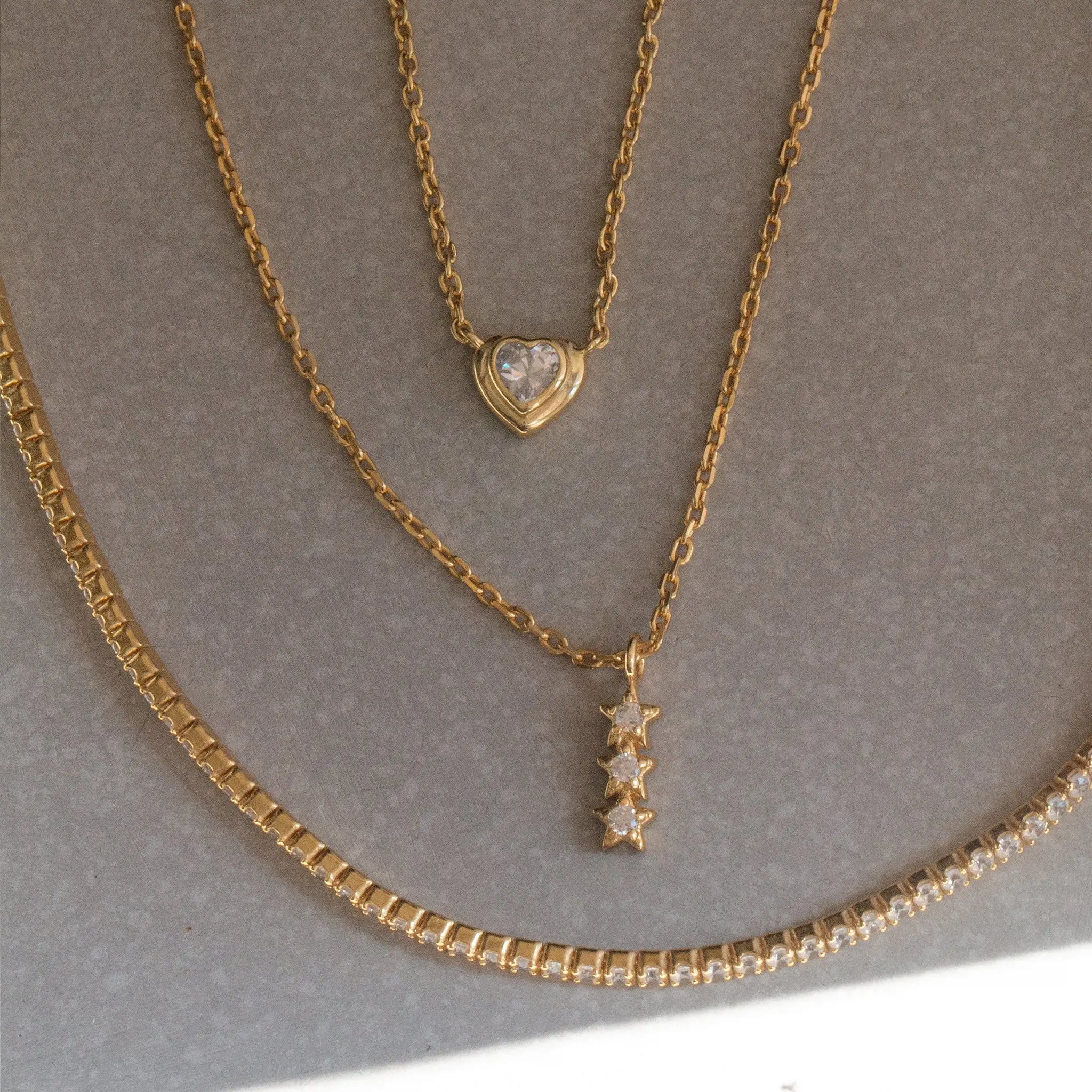 Shine Trio Star Necklace - Seek + Find