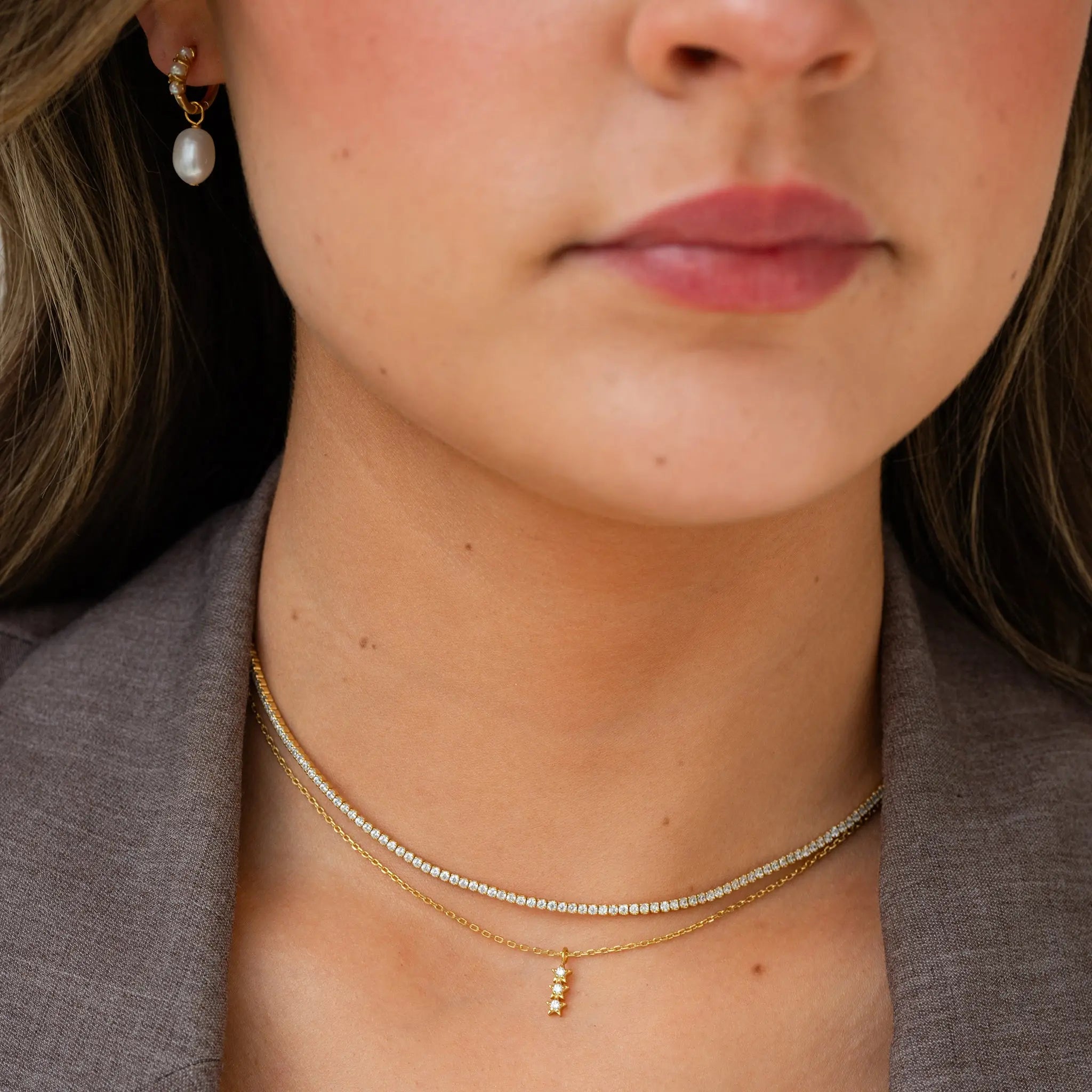 Shine Trio Star Necklace - Seek + Find
