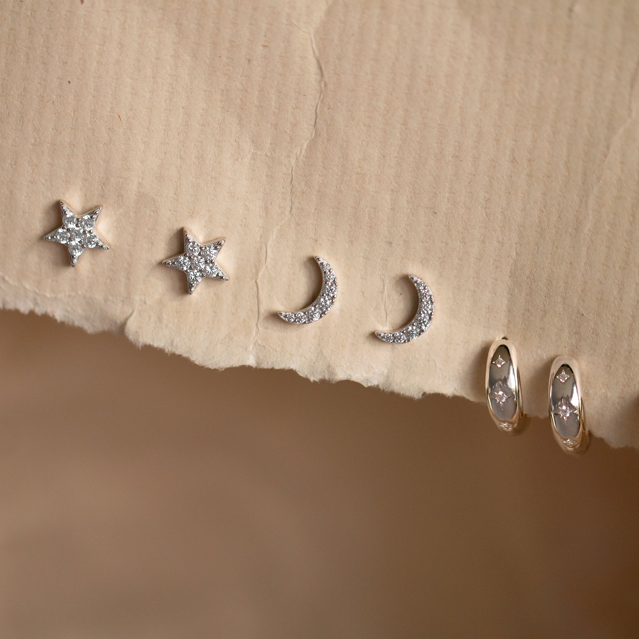 Shine Moon Studs - Seek + Find