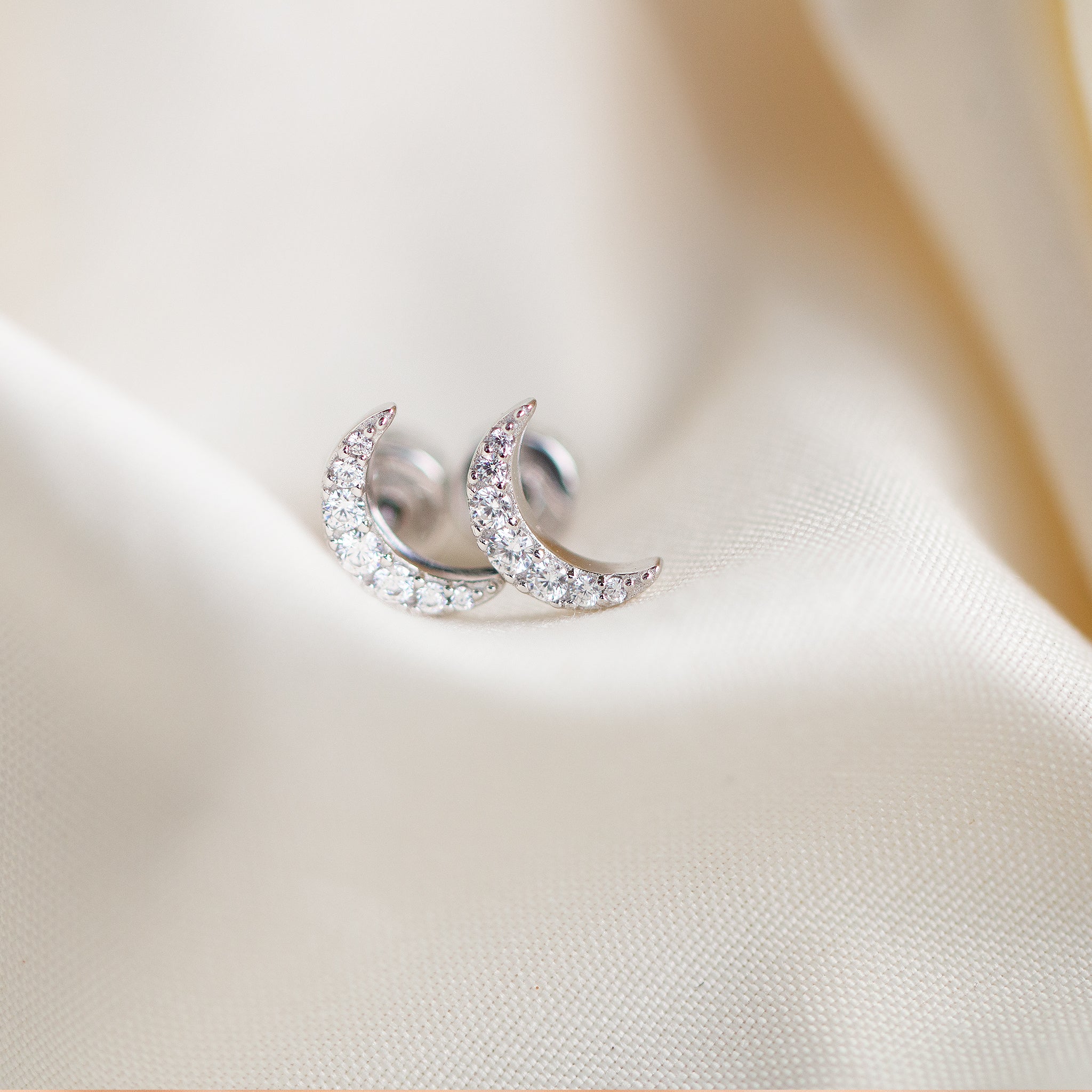 Shine Moon Studs - Seek + Find