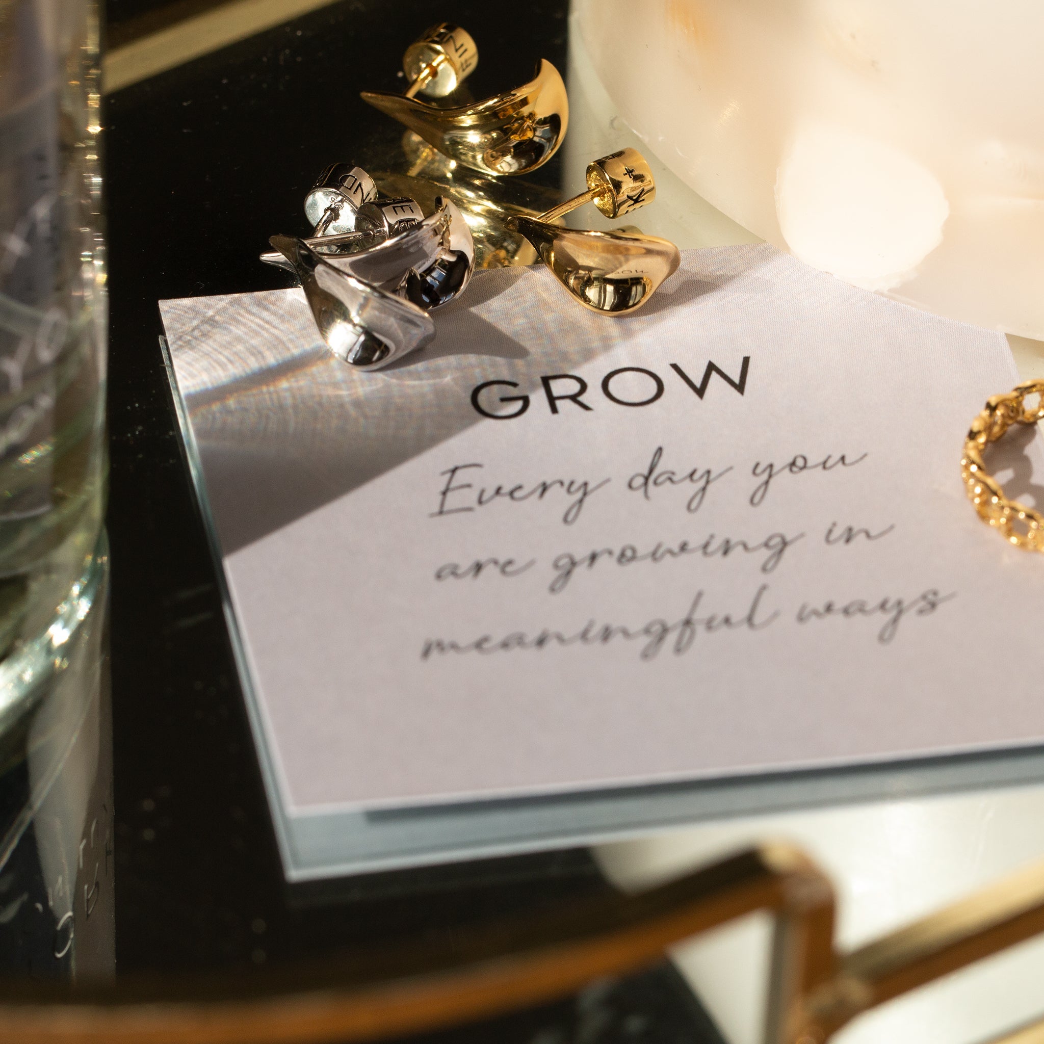 Grow Leaf Earring - Seek + Find
